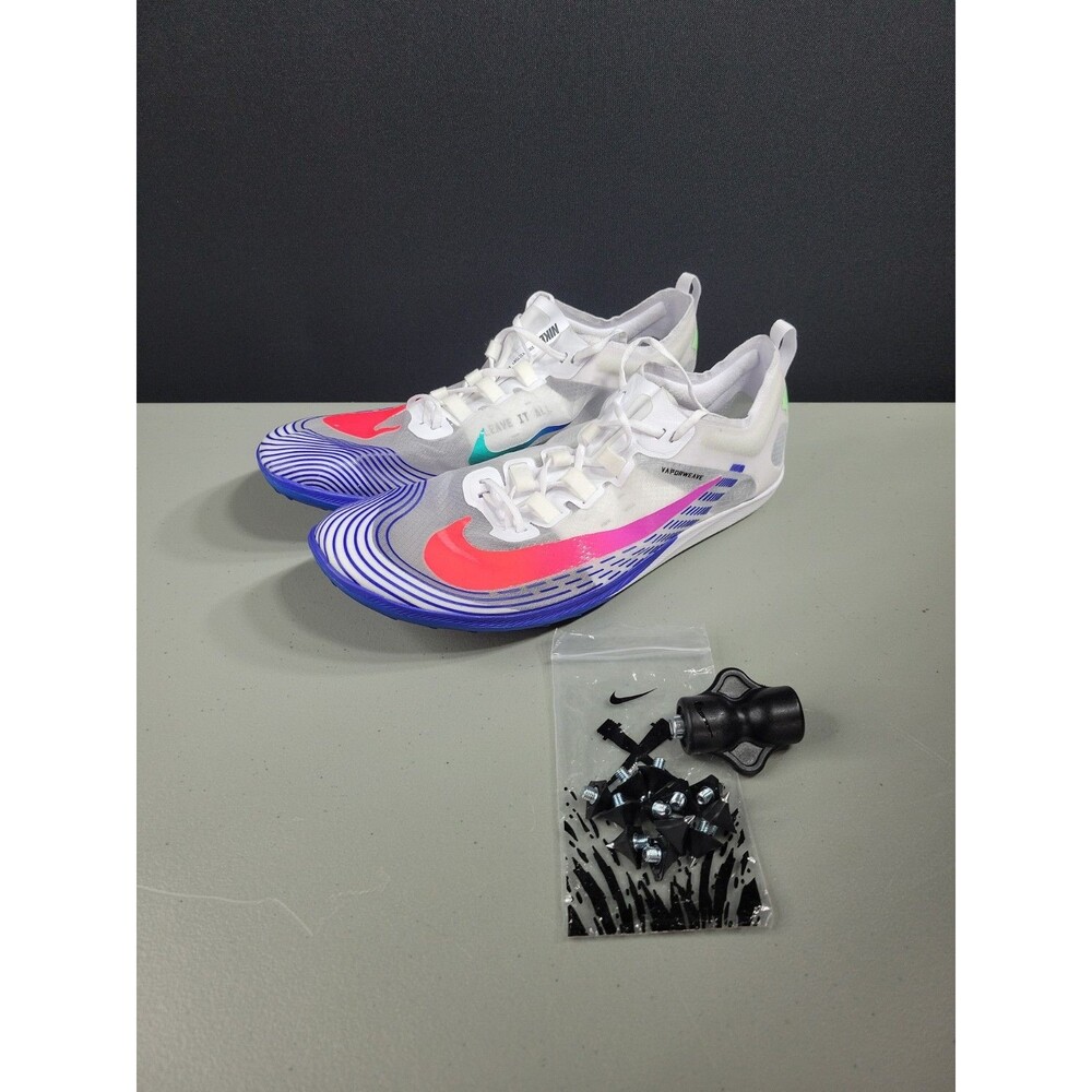 NIKE SiIZE 10-  ZOOM VICTORY 5 XC WHITE FLASH CRIMSON AJ0847-101 Spike Shoes